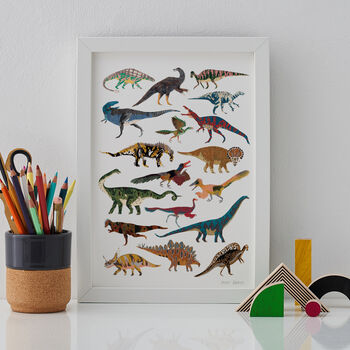 Colourful Dinosaurs Print, 2 of 12