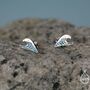 The Great Wave Sterling Silver Enamel Stud Earrings, thumbnail 6 of 11