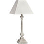 Taupe Bedside Table Lamp With Linen Shade 52cm Tall, thumbnail 1 of 5