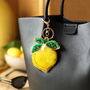 Beaded Lemon Keyring And Bag Charm, thumbnail 1 of 4