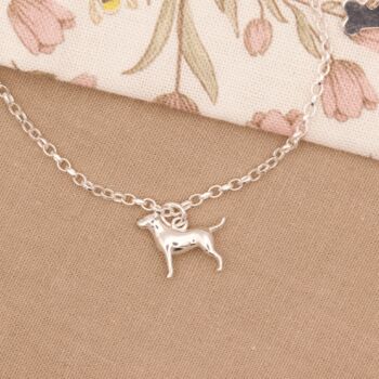 Personalised 3D English Bull Terrier Silver Chain Bracelet, 3 of 10