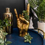 Rock On Sign Hand Vase Gold, thumbnail 1 of 5