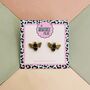Bumble Bee Glitter Stud Earrings, thumbnail 1 of 5