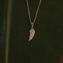 Wing Pendant Necklace, Handmade Silver Angel Wing, thumbnail 3 of 3