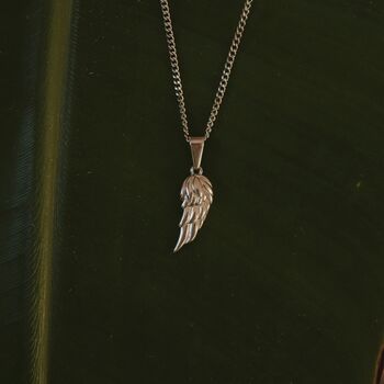 Wing Pendant Necklace, Handmade Silver Angel Wing, 3 of 3