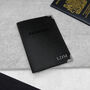 Handmade Personalised Black Leather Passport Holder Cover, thumbnail 1 of 4