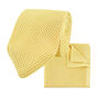 Pastel Yellow Diamond End Knitted Neck Tie In 100% Soft Polyester, thumbnail 9 of 11