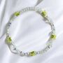 Handmade Cherry Beaded Bracelet Pastel Yellow, thumbnail 3 of 3