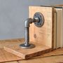 Pair Of Industrial Wood And Steel Bookends, thumbnail 7 of 7