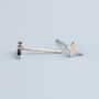 Sterling Silver Tiny Cross Stud Earrings, thumbnail 4 of 5