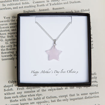 Personalised Rose Quartz Star Necklace, 3 of 3