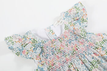Inger Soft Blue Floral Sunsuit, 2 of 6