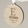Personalised Wooden Initial Christmas Decoration, thumbnail 2 of 4