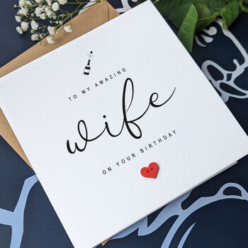 Personalised Handmade Birthday Card For Special Wife, 3 of 4