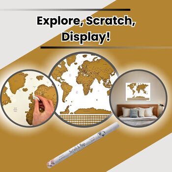 Scratch Map World With Flags Travel Gifts, 6 of 8