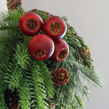 Large Red Berry And Pine Swag Wreath, 4 of 6