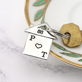 Personalised Housewarming Gift Couples New Home Keyring, 5 of 10