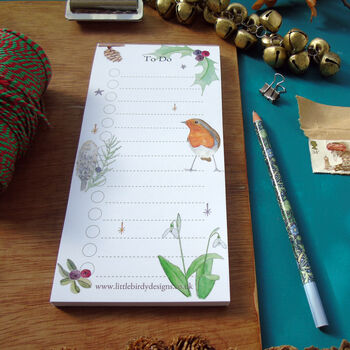 Robin 'To Do' List Christmas Notepad, 10 of 10