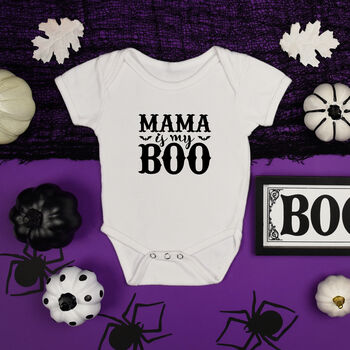 Mama Is My Boo Halloween Baby Grow, 3 of 4