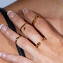 Midi Ring With Drip In Gold Vermeil, thumbnail 2 of 5