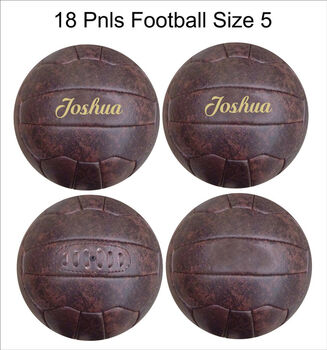 Personalised Faux Leather Football Ball Size Five, 3 of 3