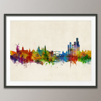 Amsterdam Skyline Cityscape Art Print, 4 of 8