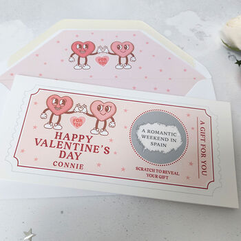 Personalised Retro Valentine’s Day Scratch To Reveal Card, 8 of 9