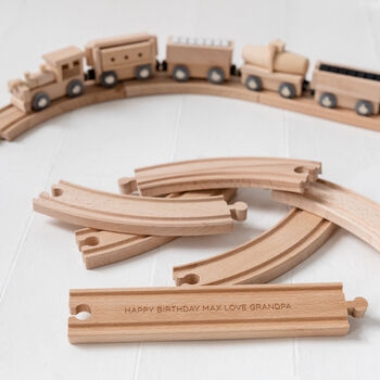 Personalised Wooden Train Set And Oval Track, 7 of 7