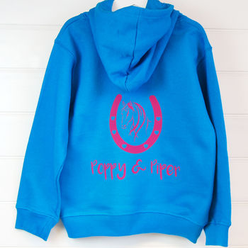 Child's Personalised Horse And Rider Hoodie, 4 of 12