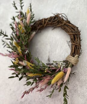 Large Spring Dried Flower Wreath, 7 of 9