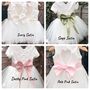 Handmade Lace Pearl Button Tutu Flower Girl Dress, thumbnail 8 of 10