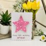 Personalised 16th Star Birthday Card Wooden Gift, thumbnail 3 of 5