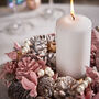 Pink Christmas Candle Holder Table Centrepiece, thumbnail 4 of 4