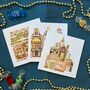 Gingerbread Houses Christmas Card Set, thumbnail 1 of 5