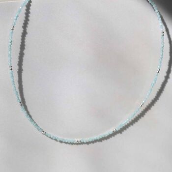 Amazonite Gemstone Beaded Necklace, 3 of 8