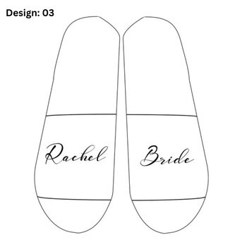 Custom Non Slip Spa Slippers For Wedding Bridesmaids, 8 of 10