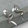 925 Sterling Silver Serpent Snake Studs Earrings, thumbnail 2 of 9