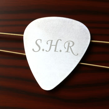 Personalised Initials Stainless Steel Plectrum Gift, 4 of 7