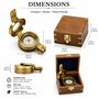 Personalised Brass British Army Prismatic Marching Compass, thumbnail 9 of 12