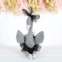 Grey Swan Soft Toy With Personalised Bag, thumbnail 6 of 6