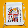 Children's Personalised London Themed Holiday Bag, thumbnail 2 of 4