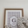 Personalised Blush Gingham Art Print, thumbnail 4 of 5