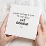 Funny Personalised Cat Grandad Fathers Day Card, thumbnail 1 of 7