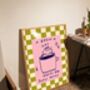 A Brew A Day Keeps Bad Juju Away Tea Kitchen Art Print, thumbnail 4 of 4