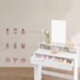 Dressing Table With Large Mirror Modern Style White, thumbnail 5 of 10