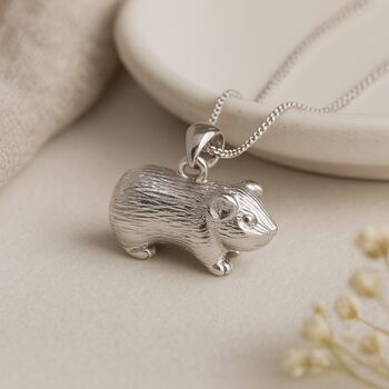 Personalised Sterling Silver Guinea Pig Pendant Necklace, 2 of 8