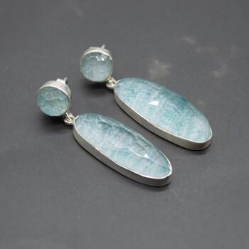 Amazonite Sterling Silver Drop Earrings, 5 of 5