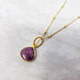 18k Gold Vermeil Plated Ruby July Birthstone Necklace, thumbnail 1 of 4