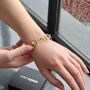 Personalised Gold Horsebit Bracelet Bangle For Women, thumbnail 4 of 7