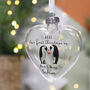 Penguin Mr And Mrs Glass Christmas Bauble, thumbnail 3 of 4